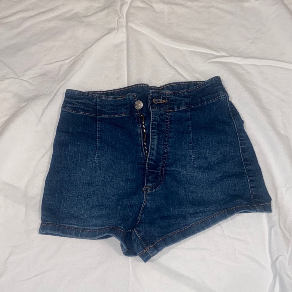 dark wash denim short - JM
